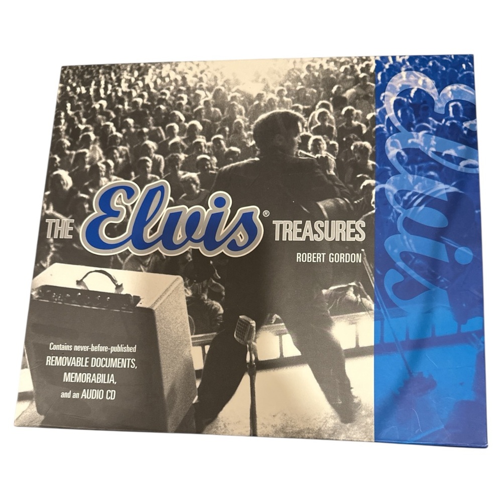 The Elvis Treasures Hardcover Book W CD Documents Memorabilia‎ Robert Gordon